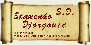 Stamenko Đorgović vizit kartica